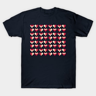 Creative red hearts pattern T-Shirt